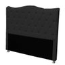 Cabeceira Estofada Cama Box Capitone Pérola Suede Largura 90 Cm (solteiro) Suede Preto - 3