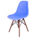 Ver imagem 3 de Kit 8 Cadeiras Charles Eames Eifell 130 Furadinha:Azul Bebe