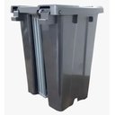 Ver imagem 3 de Lixeira Quadrada de Pedal 60 Lts. Preta Jsn