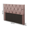 Cabeceira Estofada Rubi 160 cm Para Cama Box Quarto Casal Queen Size Liga E-commerce Veludo Rose - 2