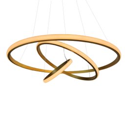 Lustre Pendente 3 em 1 Arco Aneis Led Infinito Perfil Luminaria Ajustavel Regulavel Iluminaçao Ambie - 4