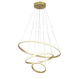 Lustre Pendente 3 em 1 Arco Aneis Led Infinito Perfil Luminaria Ajustavel Regulavel Iluminaçao Ambie - 1