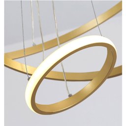 Lustre Pendente 3 em 1 Arco Aneis Led Infinito Perfil Luminaria Ajustavel Regulavel Iluminaçao Ambie - 10