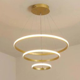 Lustre Pendente 3 em 1 Arco Aneis Led Infinito Perfil Luminaria Ajustavel Regulavel Iluminaçao Ambie - 3