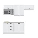 Ver imagem 2 de Cozinha Compacta 5 Peças 7 Portas 3 Gavetas 240cm com Tampo