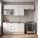 Ver imagem 1 de Cozinha Compacta 5 Peças 7 Portas 3 Gavetas 240cm com Tampo