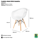 Ver imagem 2 de Cadeira Web com Pés de Madeira Branca