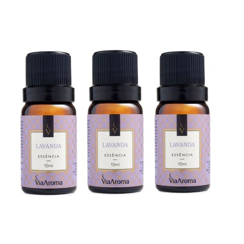 Kit 3 Essencias Lavanda 10ml Via Aroma