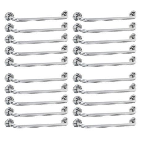 Alça Apoio 60cm Barra Inox Kit 20 Unidades Suporte Banheiro Idoso Gestante Criança Acessibilidade Se