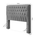 Ver imagem 4 de Cabeceira Cama Casal Estofada 1,40 Cm - Inca Linho Cinza