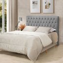 Ver imagem 1 de Cabeceira Cama Casal Estofada 1,40 Cm - Inca Linho Cinza