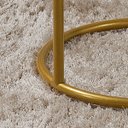 Ver imagem 4 de Puff Redondo Argola Levi Veludo Cinza Base em Aço Dourado