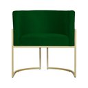 Ver imagem 2 de Poltrona Decorativa Estofada Base de Ferro Sala Luana Suede Verde - LM DECOR