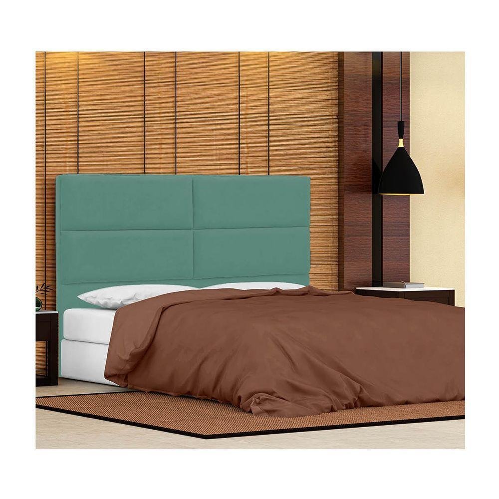 Cabeceira Casal Berlim P04 140 Cm Suede Turquesa Tca 946 - 6