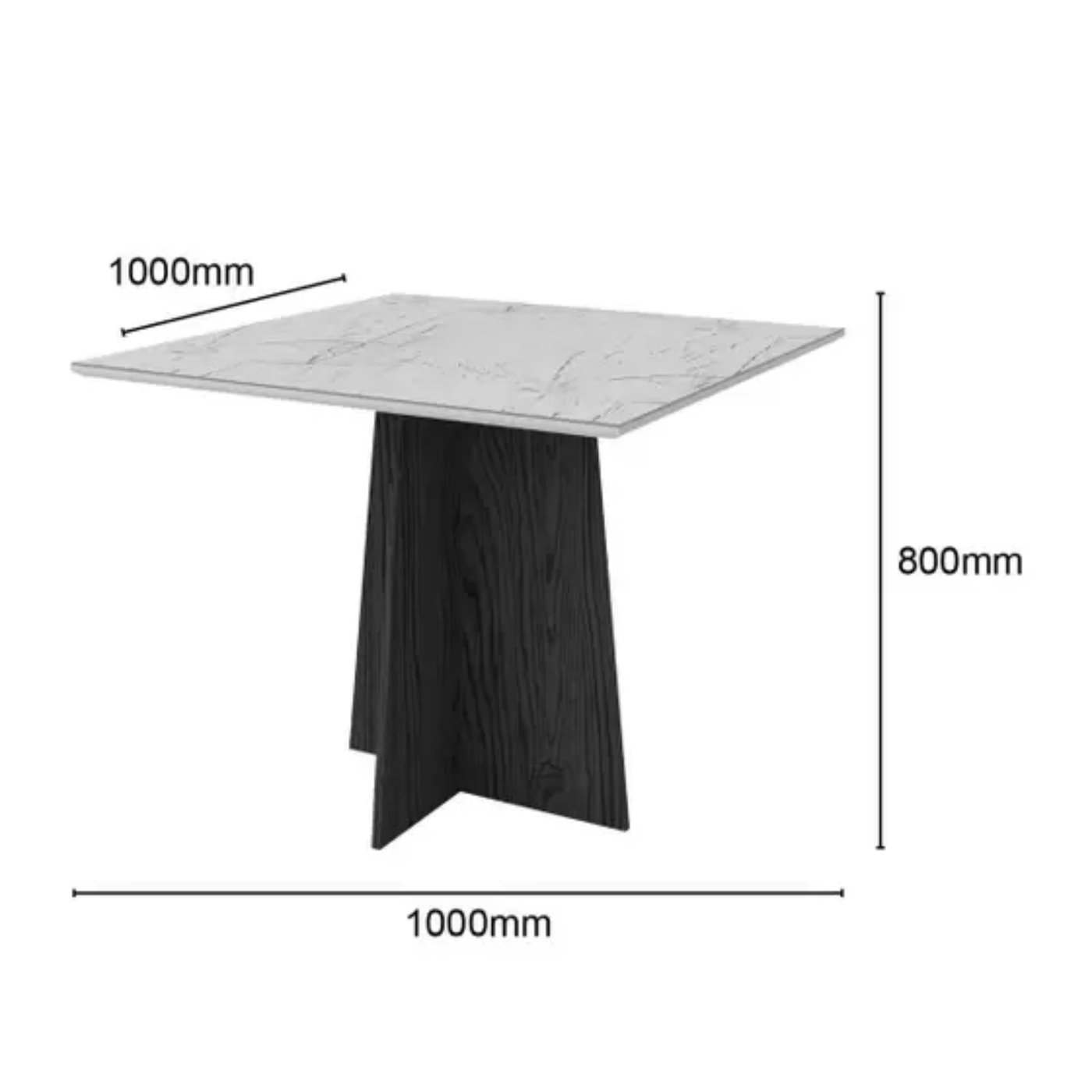 Mesa Marina 100x100 - SEM Tampo de Vidro - Imbuia - 2