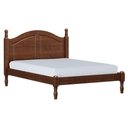Ver imagem 3 de Cama De Casal Grande Com Cabeceira Quarto Adulto Madeira Maciça Pinus Torneada Retrô Marrom Café