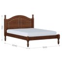 Ver imagem 2 de Cama De Casal Grande Com Cabeceira Quarto Adulto Madeira Maciça Pinus Torneada Retrô Marrom Café