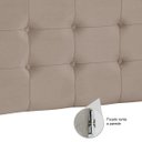 Ver imagem 3 de Cabeceira Box Casal Estofada 1,40 e Recamier Banco Dacar Bege