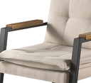 Ver imagem 3 de Kit 2 Poltronas Decorativa Para Sala Ou Escritório Estilo Industrial Fortaleza Veludo Bege