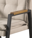 Ver imagem 2 de Kit 2 Poltronas Decorativa Para Sala Ou Escritório Estilo Industrial Fortaleza Veludo Bege