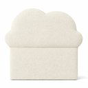 Ver imagem 4 de Cabeceira Infantil Cama Solteiro 100cm Orgânica Curva Nuvem Bouclê Off White - Montanari's Decor