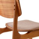 Ver imagem 6 de Conjunto Mesa 160cm com Vidro 6 Cadeiras Malta Gold Moderna Linho Palha Off White Imbuia