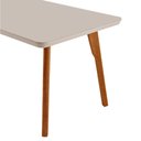 Ver imagem 5 de Conjunto Mesa 160cm com Vidro 6 Cadeiras Malta Gold Moderna Linho Palha Off White Imbuia