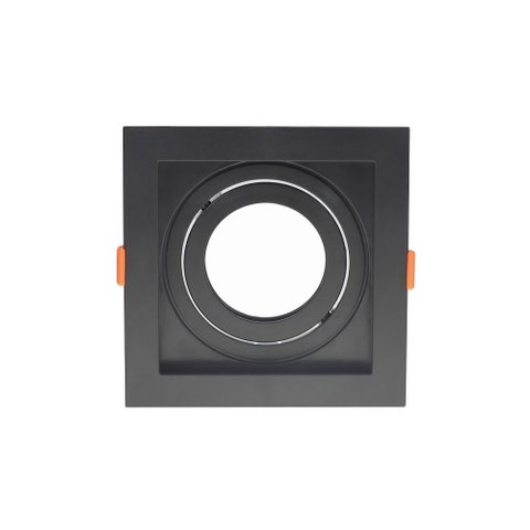 Spot de Embutir Recuado Nordecor Flea para 1 Lâmpada Par 30 Quadrado Preto