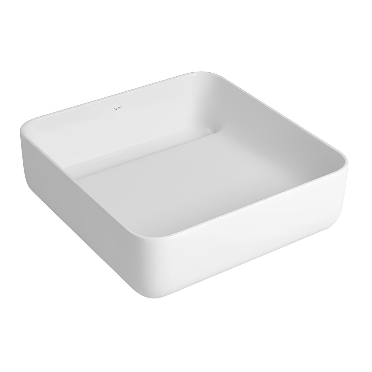 Cuba de Apoio com Válvula Oculta Quadrada 40cm Slim para Banheiro - Deca Branco Brilhante L.11040.vo - 1