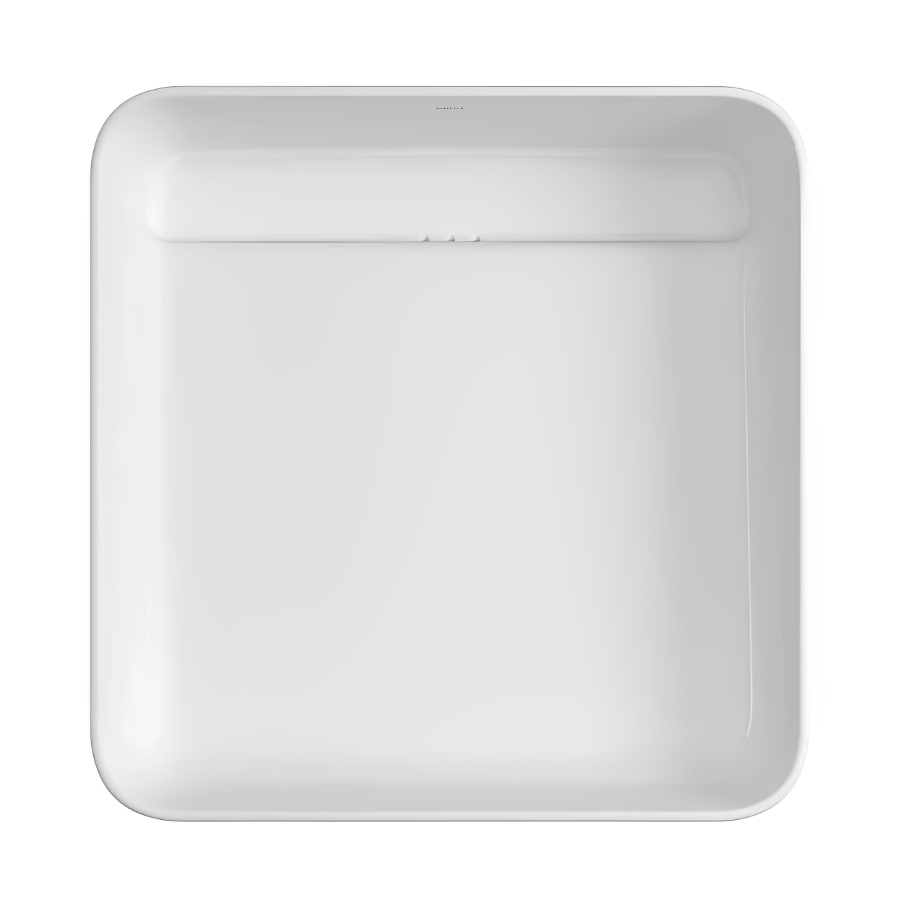 Cuba de Apoio com Válvula Oculta Quadrada 40cm Slim para Banheiro - Deca Branco Brilhante L.11040.vo - 3