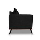 Ver imagem 2 de Sofá Living 2 Lugares com Pés de Ferro Almofadas Soltas 160cm Saiph Bouclê Preto