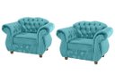 Ver imagem 1 de Quatro Poltronas Chesterfield Merlo - Suede Tiffany / Decoração, recepção , barbearia, sala t