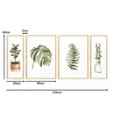 Ver imagem 5 de Kit 4 Quadros para Decoração Folhagem Plantas Cozinha Sala
