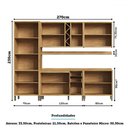 Ver imagem 4 de Armário de Cozinha com Balcão e Tampo 13 Portas 3 Gavetas Pérola Premium com Prateleiras 100% Mdf Vi