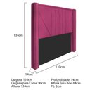 Ver imagem 5 de Cabeceira Solteiro 90 Cm Para Cama Box Suede Pink