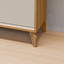 Ver imagem 7 de Rack com Painel para Tv 55 Polegadas 183cmx160cm com Led Pés em Madeira Maciça Dubai