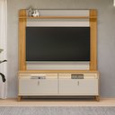 Ver imagem 2 de Rack com Painel para Tv 55 Polegadas 183cmx160cm com Led Pés em Madeira Maciça Dubai