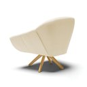 Ver imagem 6 de Kit 02 Poltronas Giratória Giovana Linho Bege A19 Base de Madeira MA30 - D'Rossi