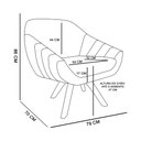 Ver mais imagens de Kit 02 Poltronas Giratória Giovana Linho Bege A19 Base de Madeira MA30 - D'Rossi