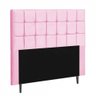 Cabeceira Espanha Estofada 160cm Rosa Com Strass Branco - 2