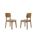 Ver imagem 3 de Conjunto Sala de Jantar Mesa Gênova 1.30cm Tampo Redondo Vidro/MDF Off White com 6 Cadeiras Valença