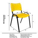 Ver mais imagens de Kit 8 Cadeiras Iso para Escola Escritório Comércio Amarela Base Preta