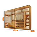 Ver imagem 2 de Guarda Roupa Samara 2 Portas Reflecta Flutuantes 100 MDF - Móveis Europa