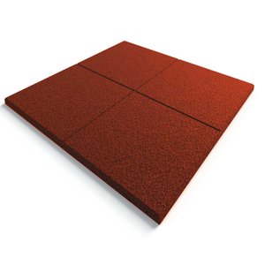 Piso de Borracha Monster Play 25mm - 1,00x1,00m - Terracota Oneplay