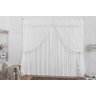 Cortina Quarto Romance Branca 2,00x1,70 Tecido Voal Malha - 1