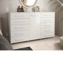 Ver imagem 2 de Cômoda Imperial 1 Porta 10 Gavetas Branco com Rodízio Batrol