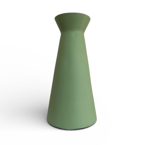 Vaso Decorativo em Cerâmica Verde Menta Fosco 38cm Altura