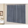 Cortina Janela Ravena Blackout Rustico 2,00x1,70 Ilhós - Azul Aço - 1