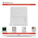 Ver imagem 5 de Cabeceira Atena para Cama Box Solteiro 90cm Capitonê com Frame Sintético Branco - Abmaza