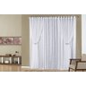 Cortina Primavera Estampada 2,00x1,70 Varão Simples Ilhós - Branco - 1